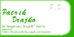 patrik drajko business card